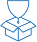 blue packaging box