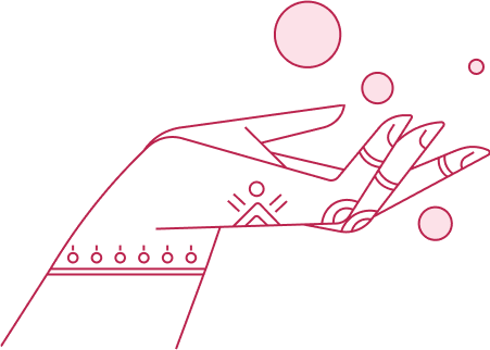 hand with mehendi