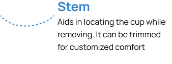 jupiter menstrual cup stem